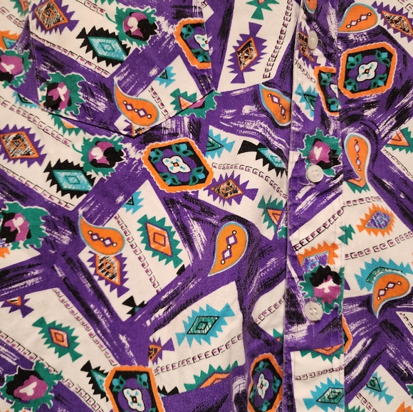 Vintage Cowboy Cut Western Button Down Shirt, Size 15 1/2 - Picture 5 of 7